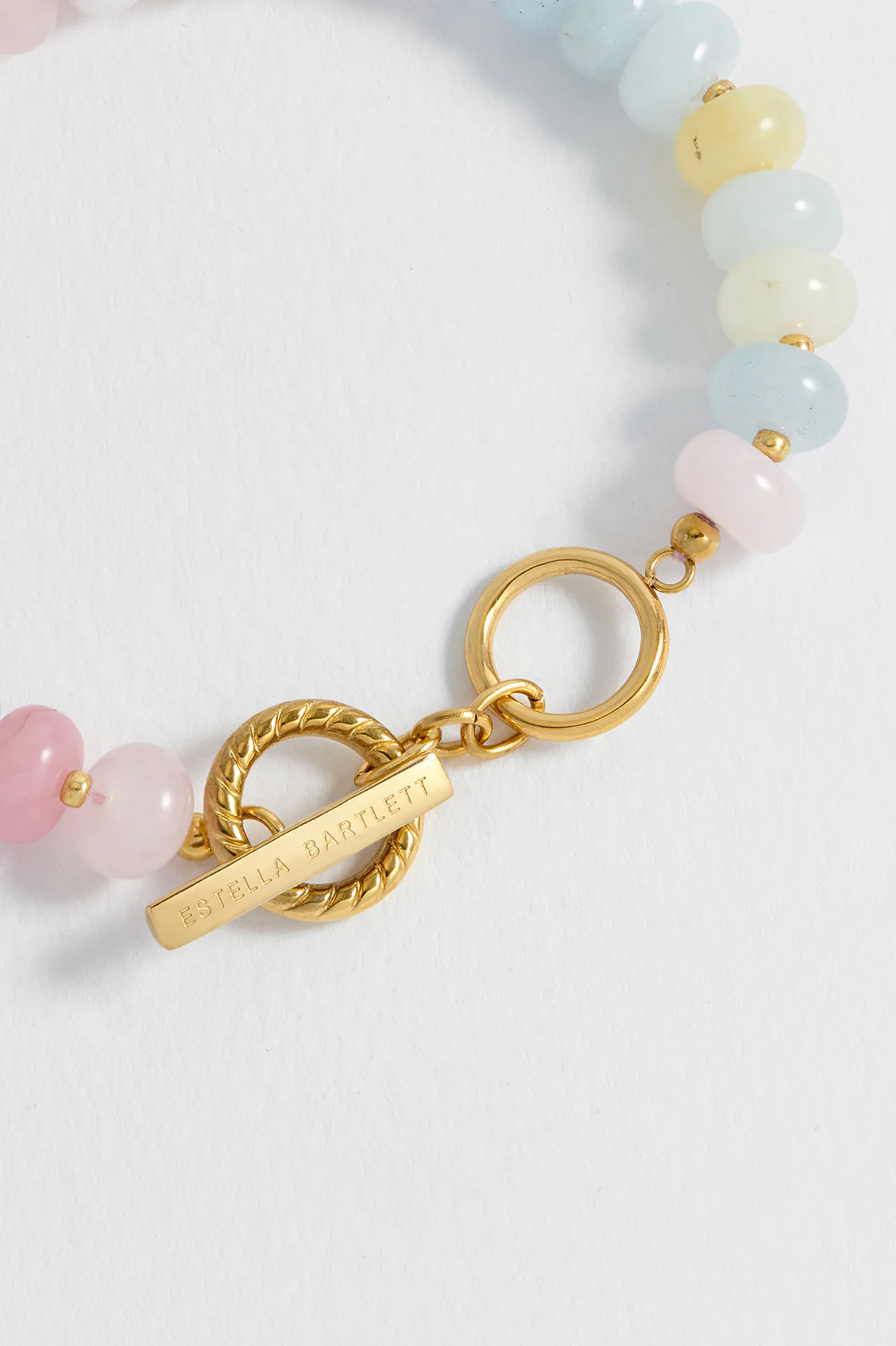 Pastel Multi Gemstone T-Bar Bracelet - Image 3