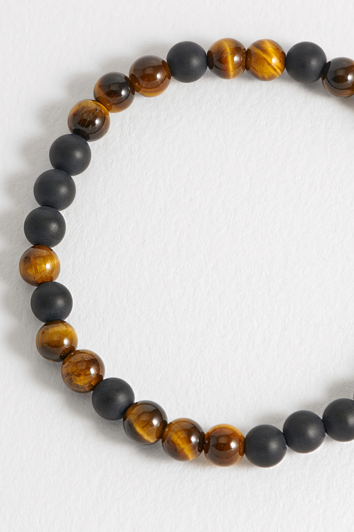 Men's Black Onyx And Tiger's Eye Bracelet - Image 7