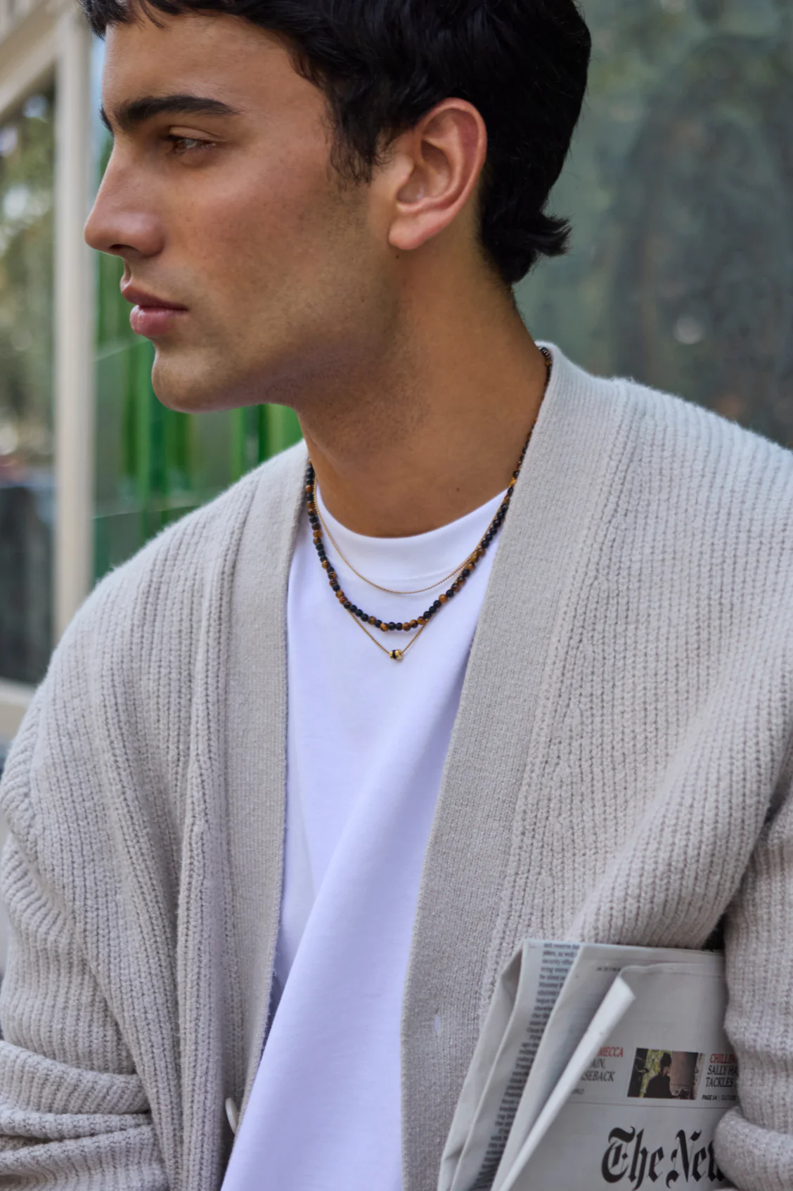 Men's Enamel Bead Necklace - Image 2