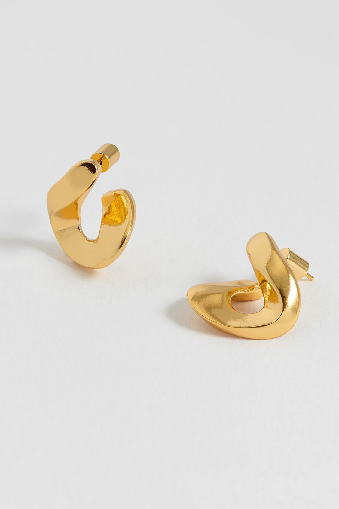 Sculptural Twist Hoop Earrings - Image 4