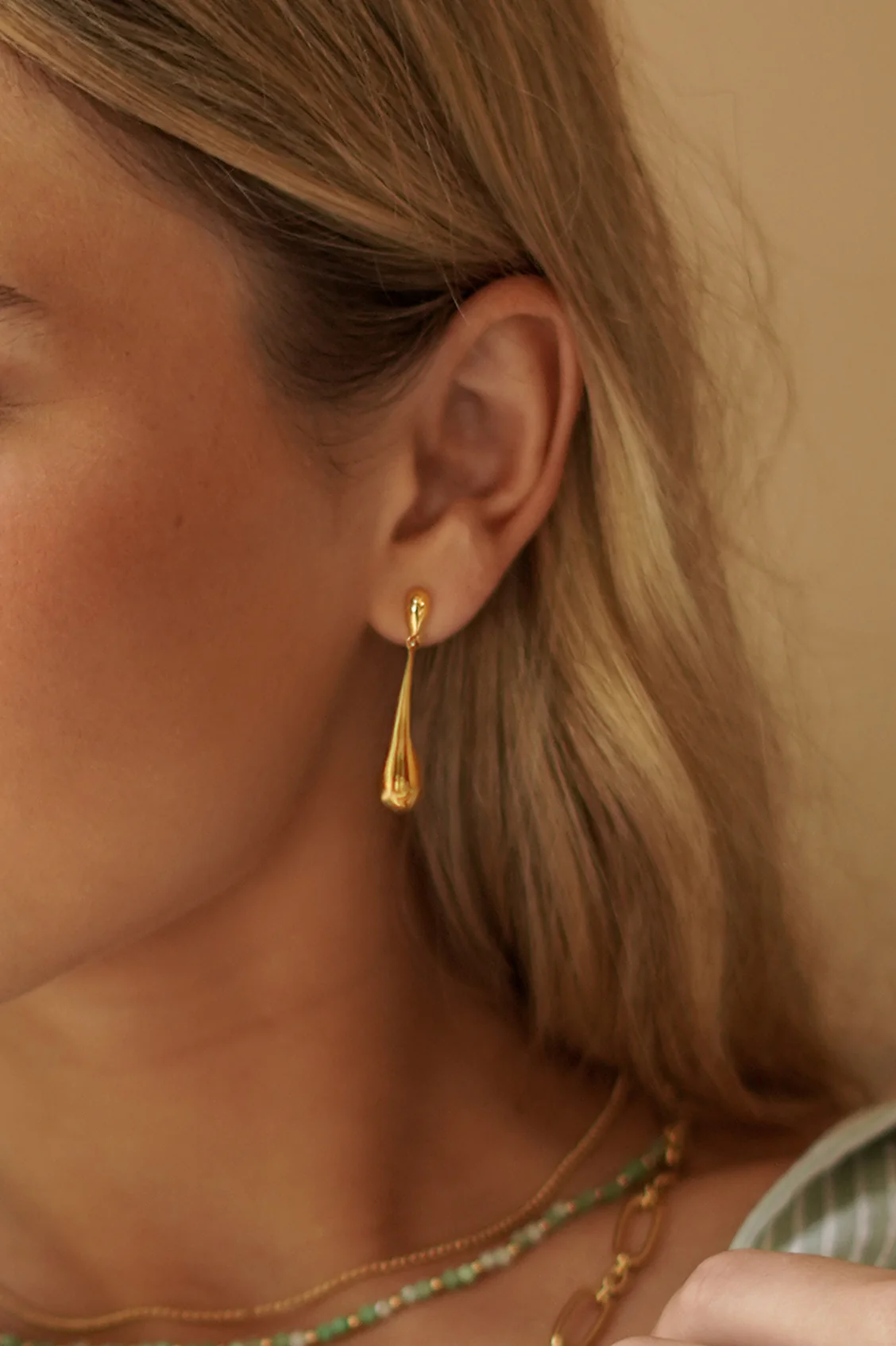 Teardrop Drop Earrings - Image 2