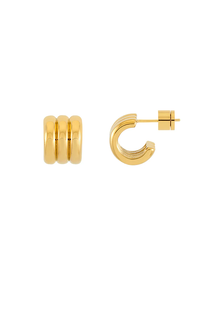 Triple Cuff Hoop Earrings - Image 3