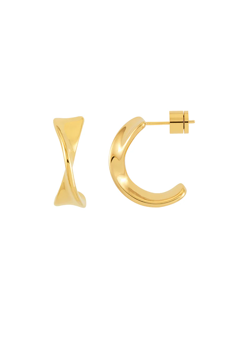 Twist Hoop Earrings - Image 3