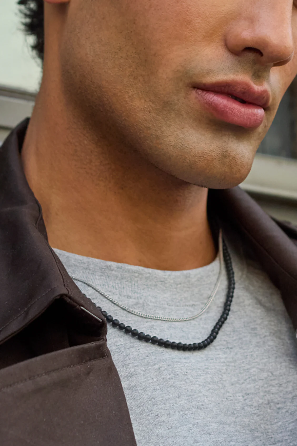 Men's Black Onyx Double Necklace - Image 5