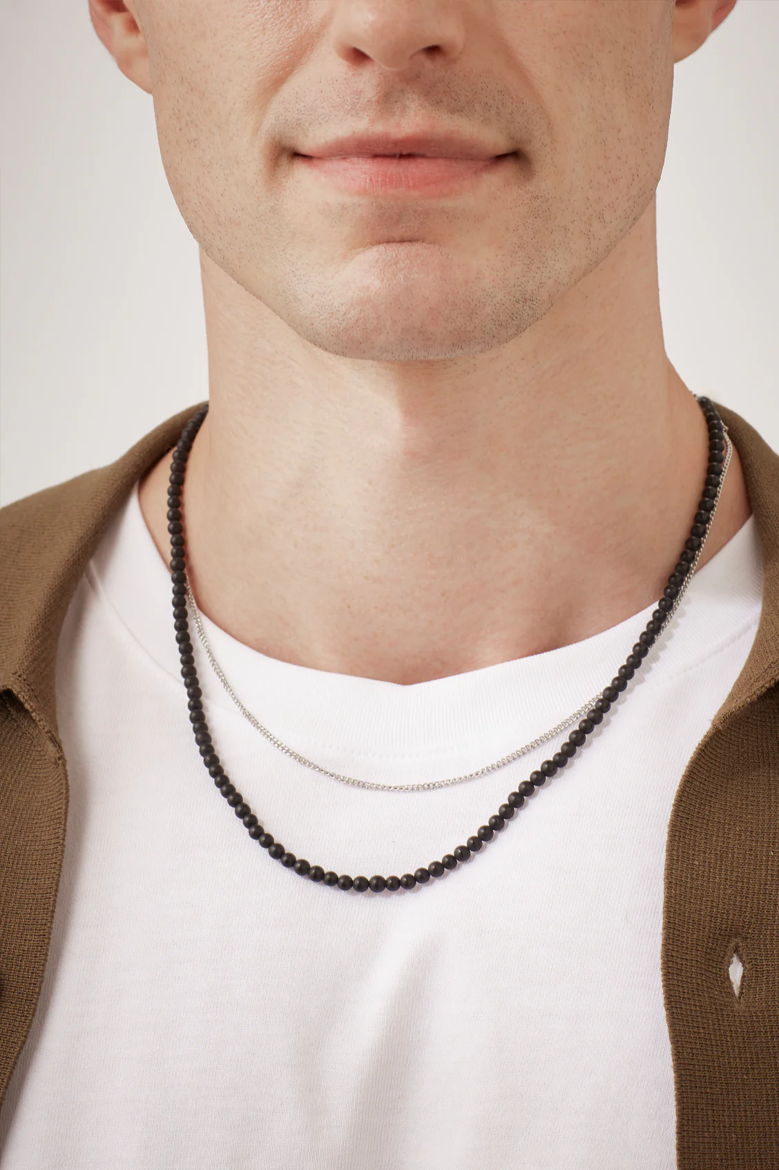 Men's Black Onyx Double Necklace - Image 7