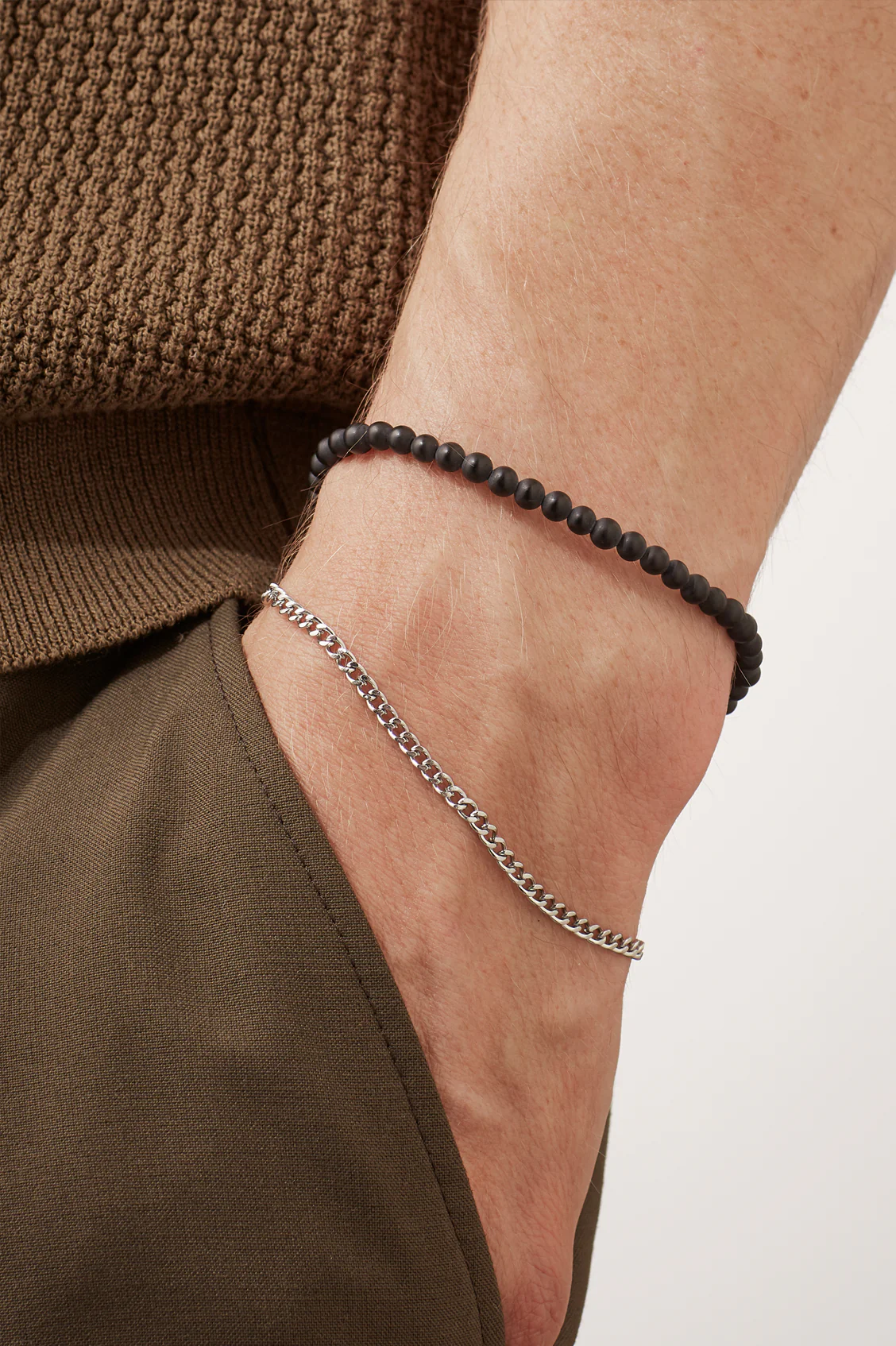 Men's Black Onyx Duo Bracelet Set - Image 2