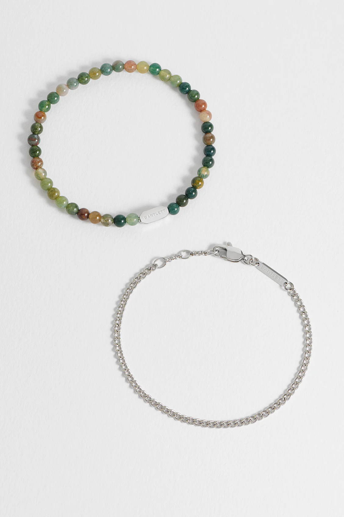 Men's Green Agate Duo Bracelet Set - Image 5