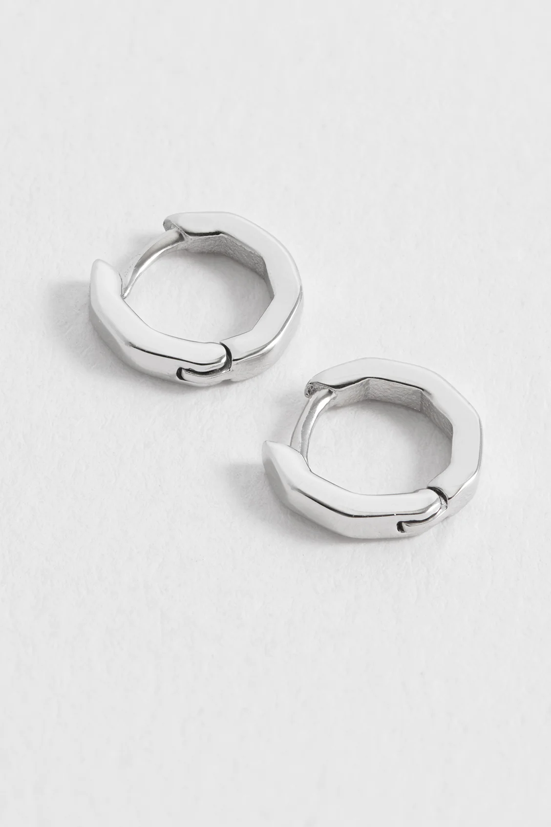 Men's Octagon Huggie Hoop - Image 4