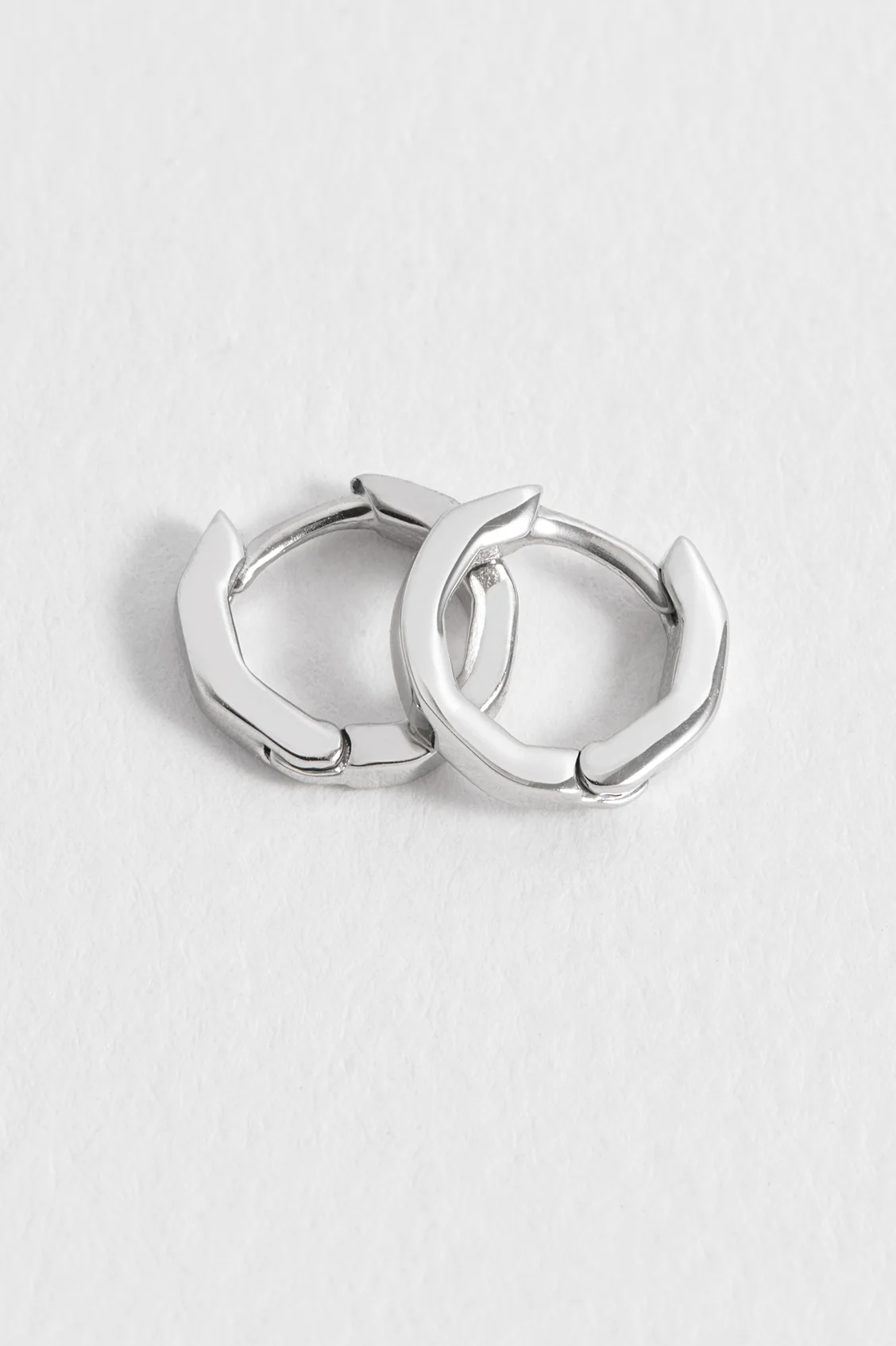 Men's Octagon Huggie Hoop - Image 5
