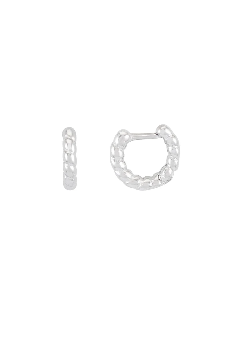 Men's Rope Huggie Hoop - Image 3