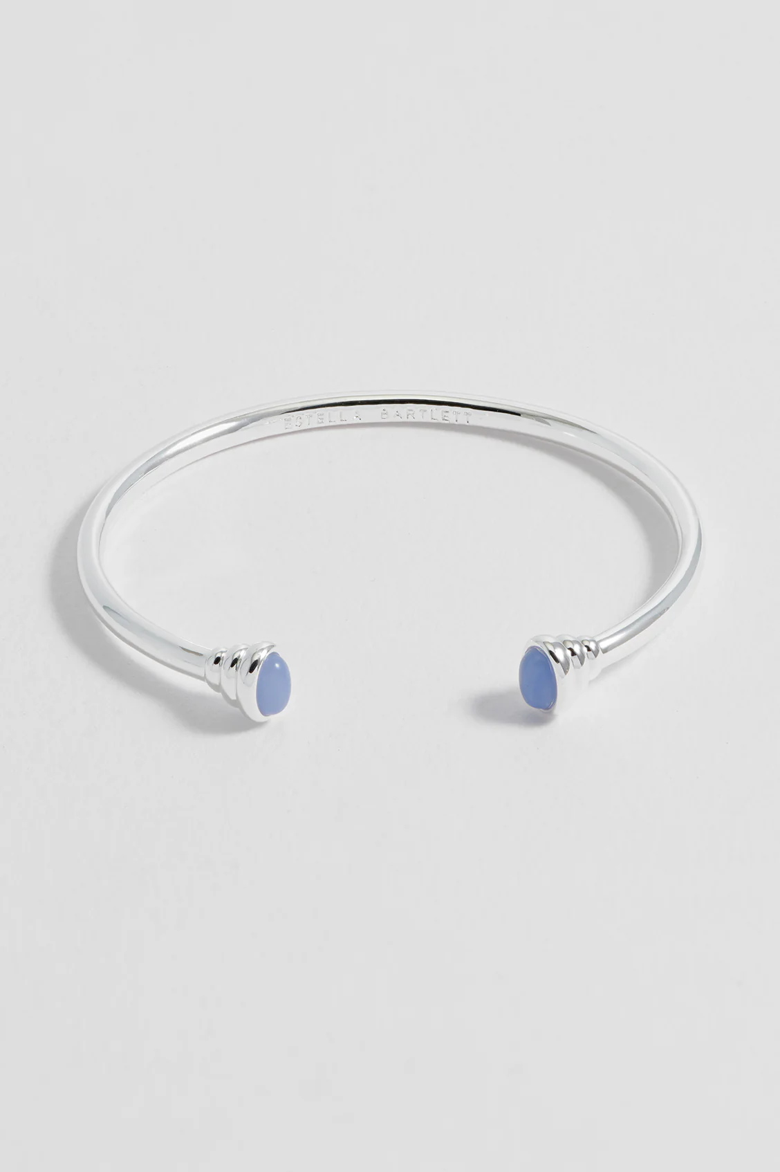 Blue Quartz Cabochon Open Bangle - Image 6