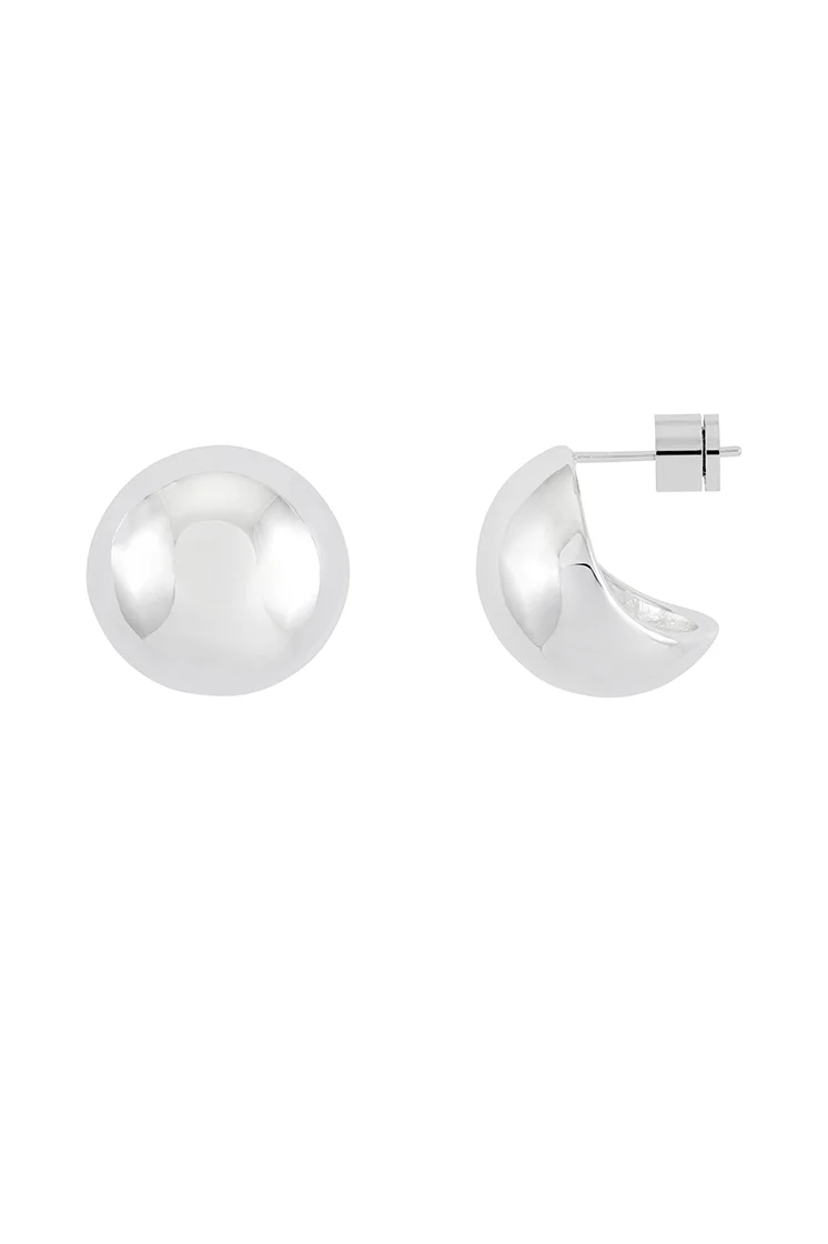 Oversized Sphere Stud Earrings - Image 3