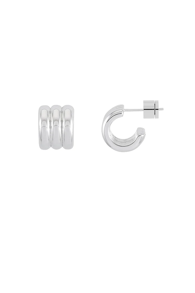 Triple Cuff Hoop Earrings - Image 3