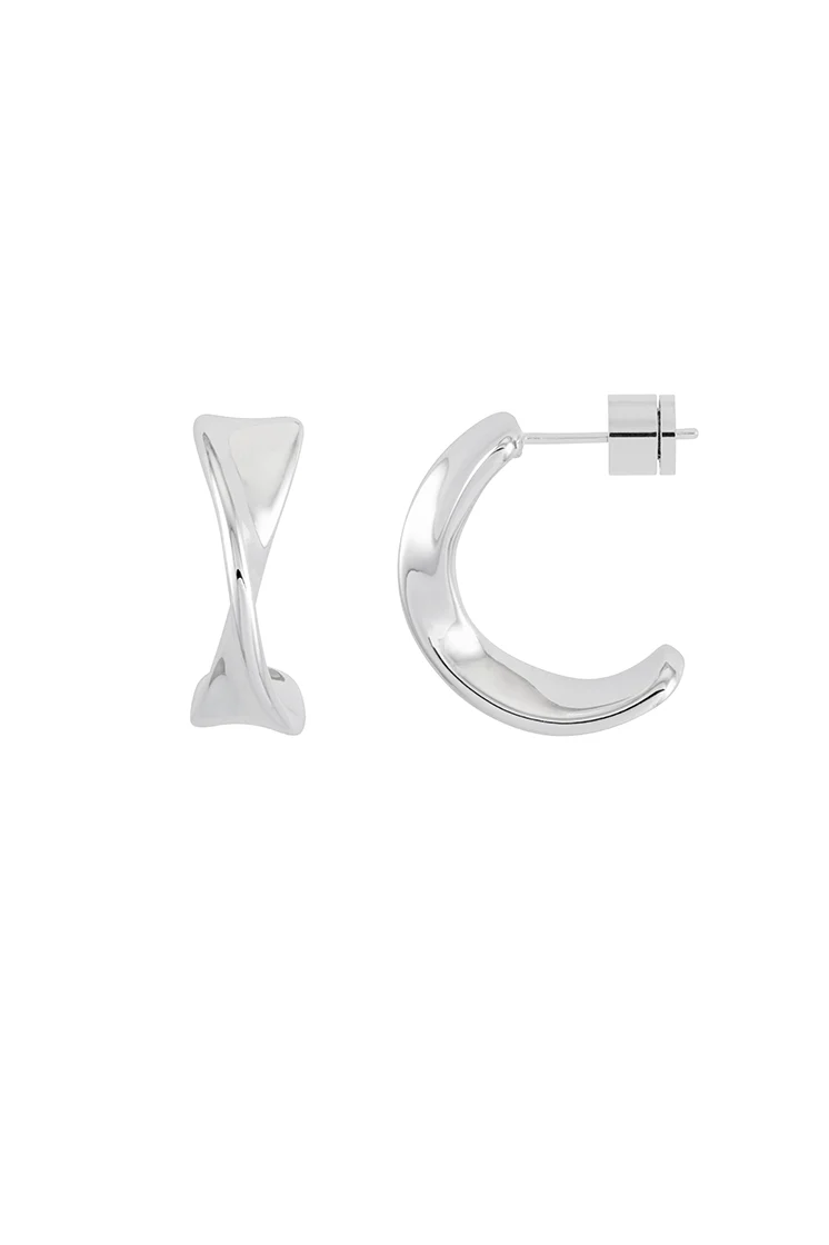 Twist Hoop Earrings - Image 3
