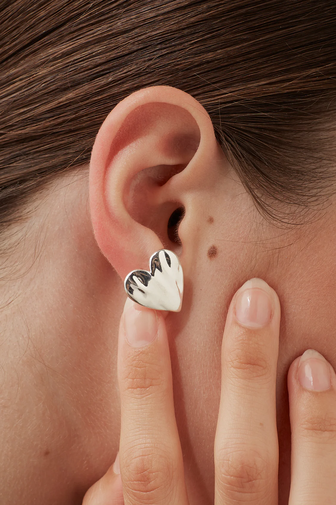 Molten Heart Stud Earrings - Image 5
