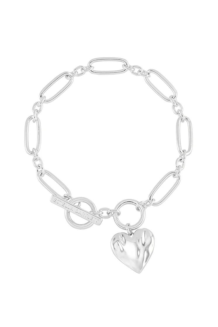 Oversized Molten Heart T-Bar Bracelet - Image 3