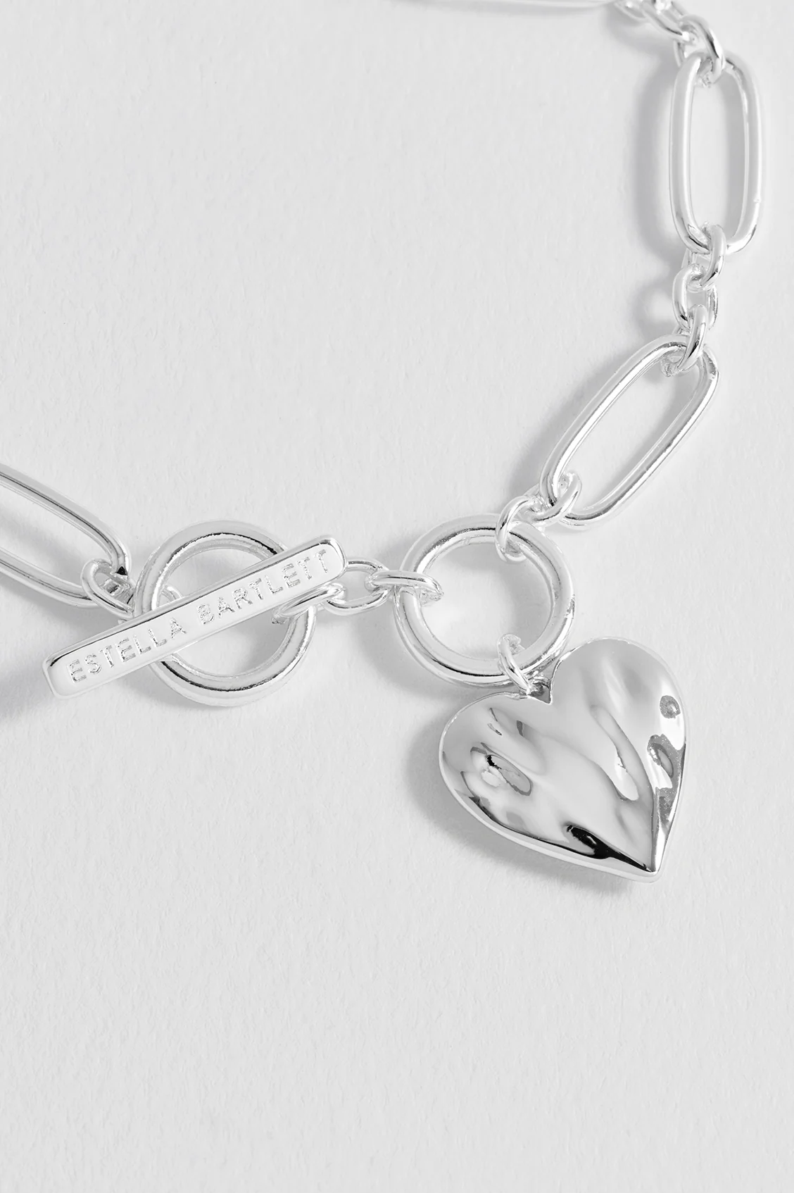 Oversized Molten Heart T-Bar Bracelet - Image 6