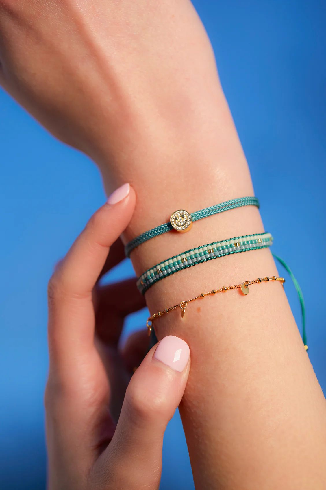 Woven Duo Beaded Charm Bracelets - Image 4